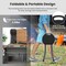 Costway 1/2 PCS 18"H Folding Stool Portable & Foldable Camping Chair with Built-in Handle Black